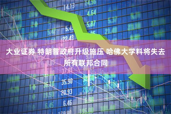 大业证券 特朗普政府升级施压 哈佛大学料将失去所有联邦合同