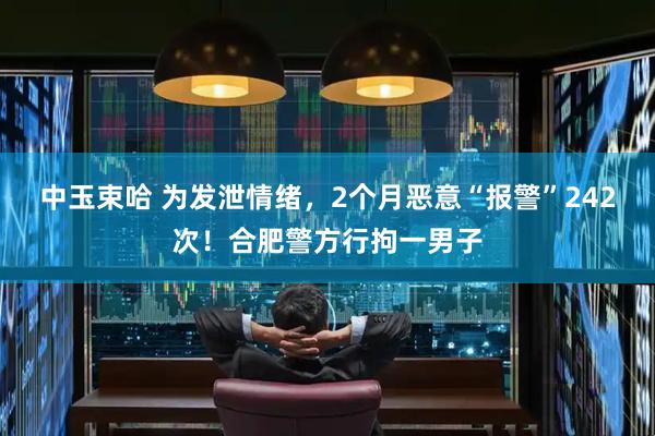 中玉束哈 为发泄情绪，2个月恶意“报警”242次！合肥警方行拘一男子